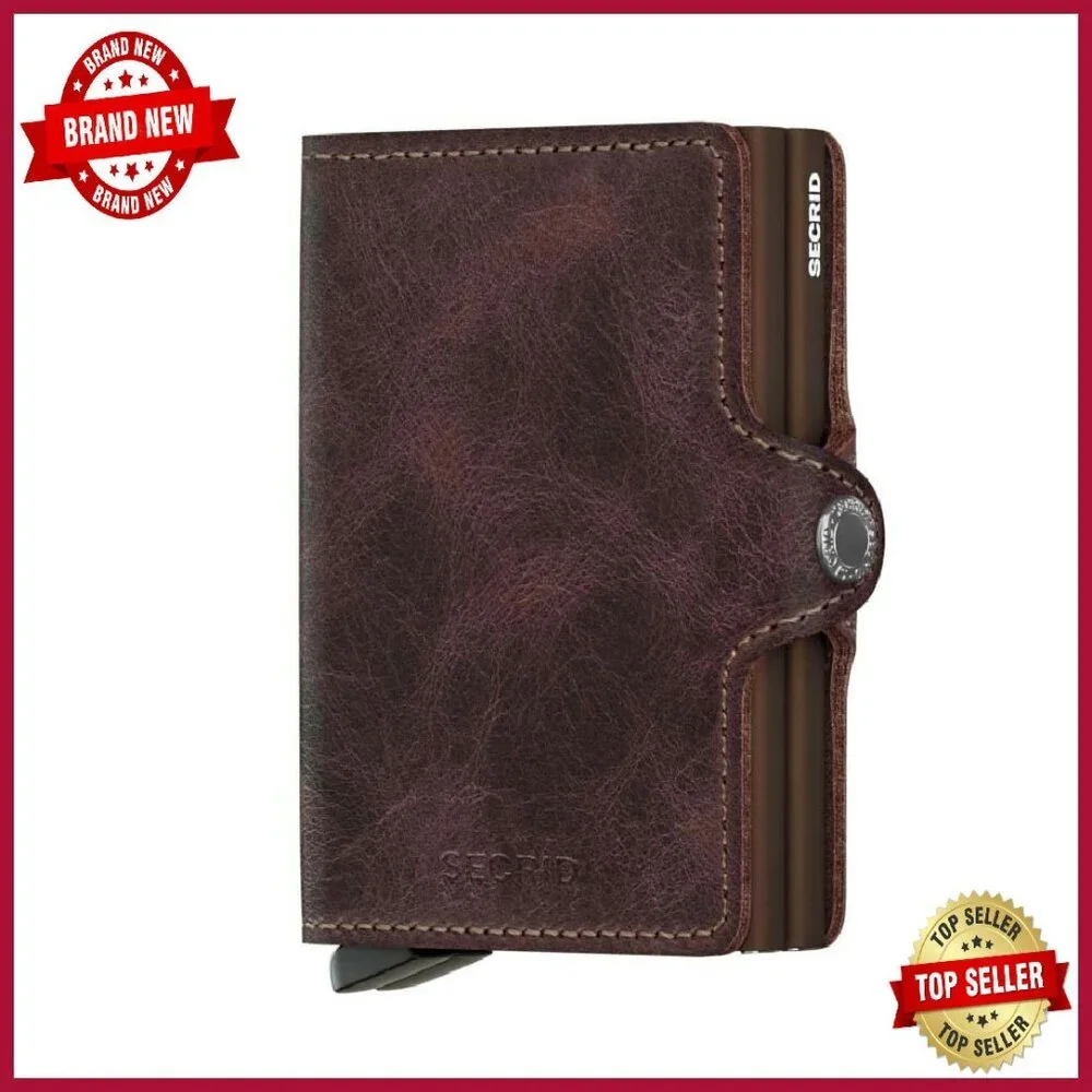 Genuine Leather RFID Wallet Holds 16 Cards Compact Secure
